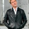 Nick Wolfs Brad Pitt Black Leather Jacket