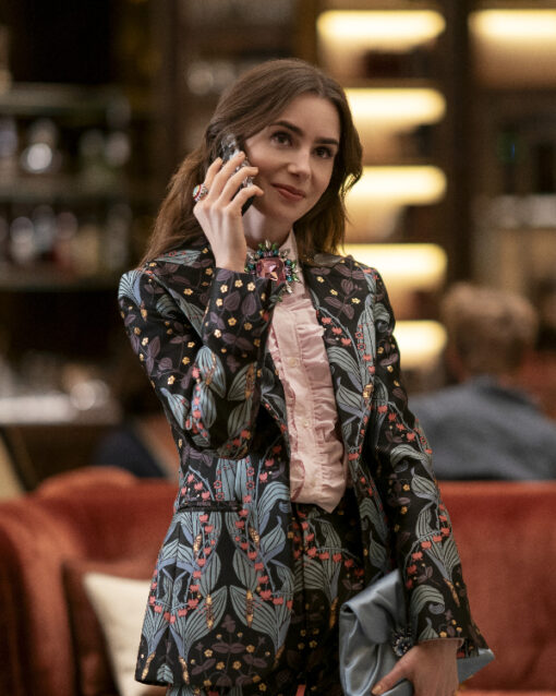 Emily In Paris S04 Lily Collins Floral Blazer