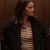 Mabel Only Murders in the Building S04 Selena Gomez Black Shearling Jacket - Replica