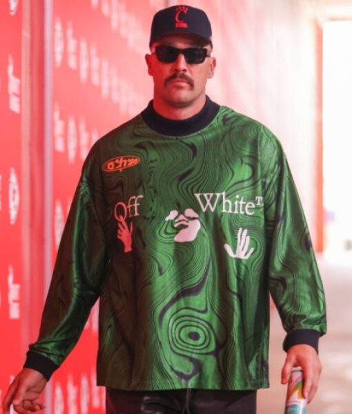 Travis Kelce Off-White Allover Print Jersey