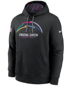 Los Angeles Chargers Crucial Catch Black Hoodie