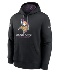 Minnesota Vikings Crucial Catch Club Black Hoodie