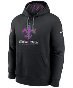 New Orleans Saints Crucial Catch Club 2024 Black Hoodie