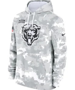 Chicago Bears Camo 2024 Salute To Service Hoodie