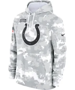 Indianapolis Colts Camo 2024 Salute To Service Hoodie