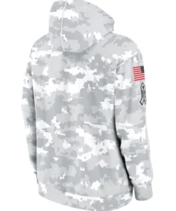 New York Jets Grey Camo 2024 Salute To Service Hoodie