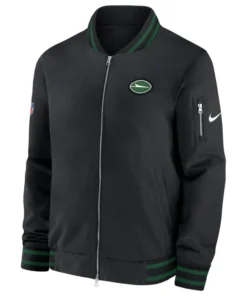 New-York-Jets-Sideline-Coach-Black-Bomber-Jacket